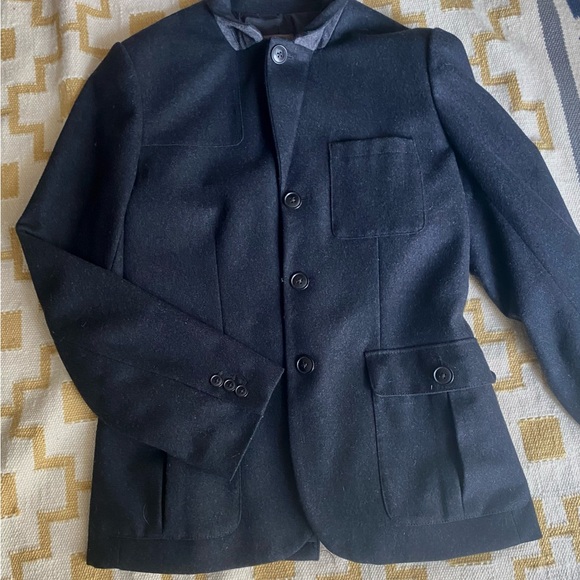 GAP Wool Blend Pea Coat Jacket Charcoal (M) - Picture 13 of 14